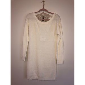 Missguided Dresses - Off the Shoulder Knit White Dress Missguided Dresses - Off the Shoulder Knit White Dress